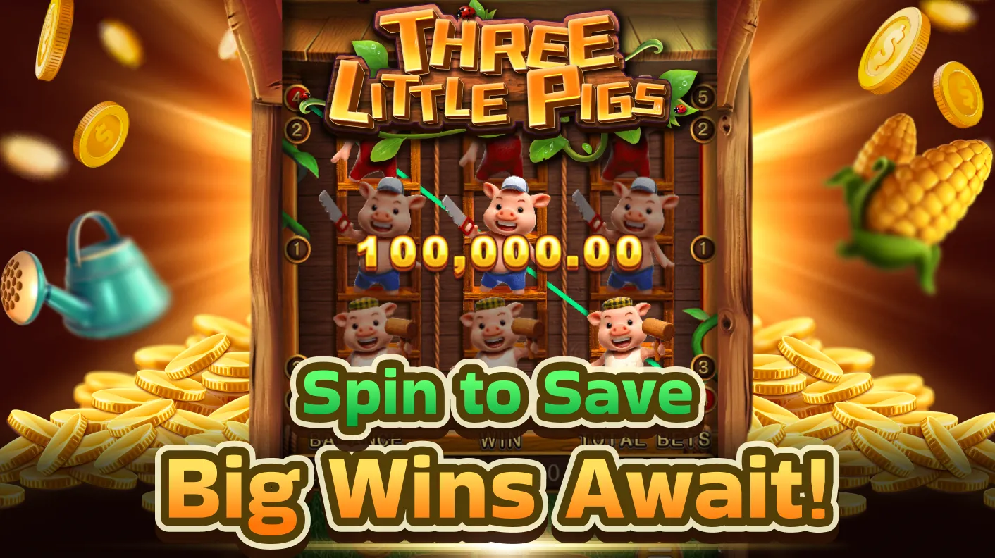 3 Little Pigs Game - Spin And Win Big