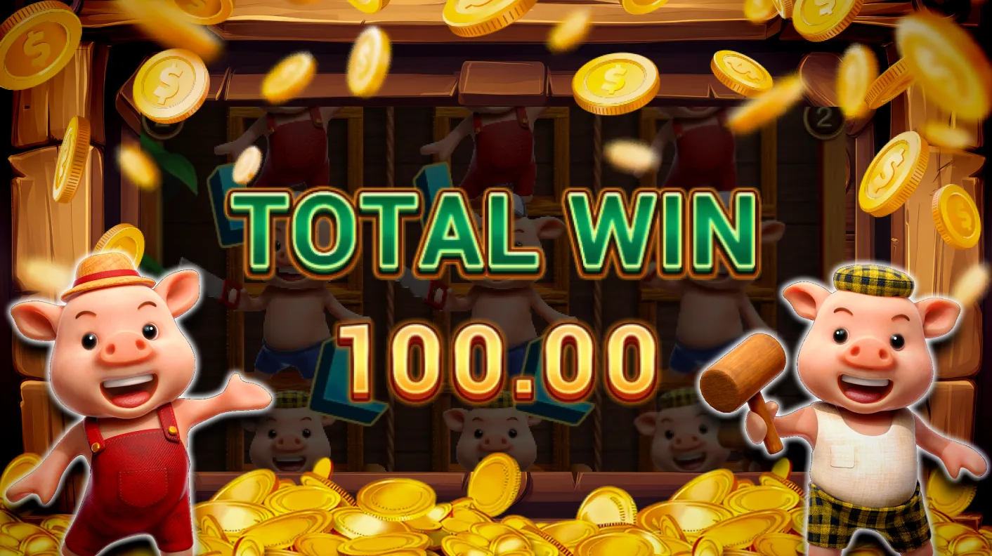 Three Little Pigs slot machine online - Big Win