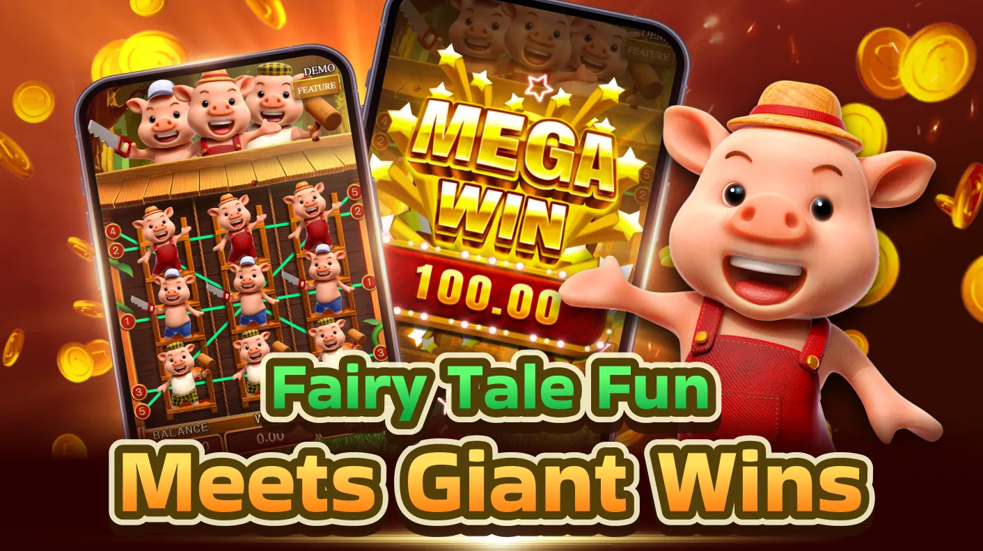 Meet 3 Little Pigs Slot Machine Big Wins