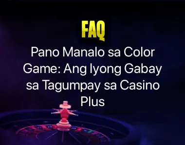 Pano manalo sa Color Game Pano manalo sa Color Game