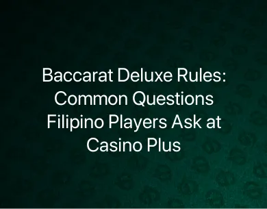 Baccarat Deluxe Rules Baccarat Deluxe Rules
