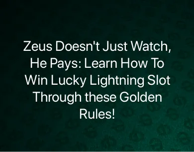 How to Win Lucky Lightning Slot How to Win Lucky Lightning Slot