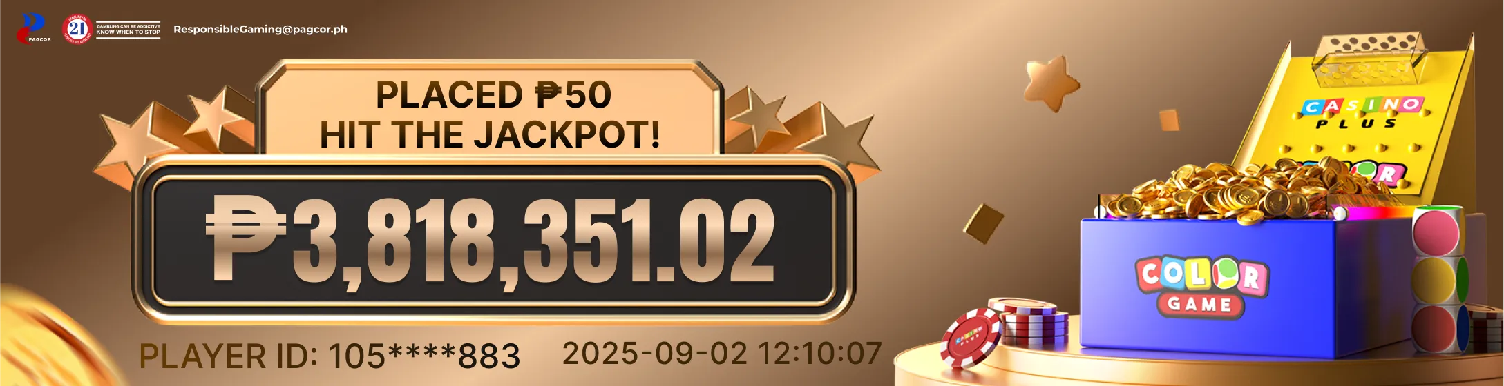 Color game jackpot prize Color game jackpot prize