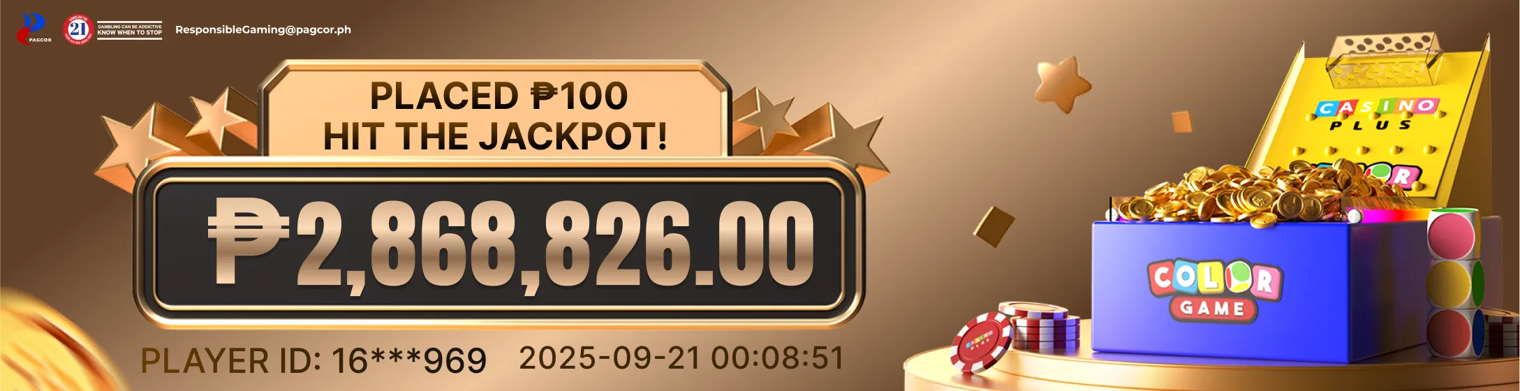 Color Game Jackpot Prize